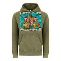 Vintage Olive fall longhorn cows Vintage Hoodie - RanaPortraitStore