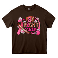Chocolate Brown breast cancer go fight cure football Heavy Core Tee - JahusDesignShop