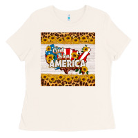 Bone god bless america square coaster Ladies Tee - HRA Design Shop
