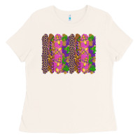 Bone mardi gras brushstrokes Ladies Tee - RanaPortraitStore