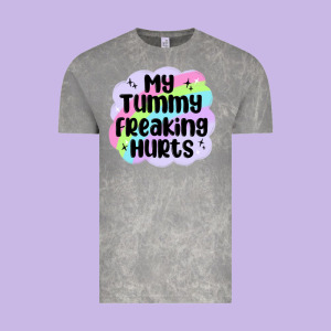 My Tummy Freaking Hurts Vintage Tee Designed By Maliassmallbusiness