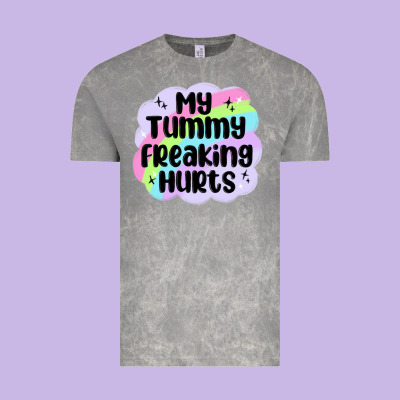 My Tummy Freaking Hurts Vintage Tee Designed By Maliassmallbusiness