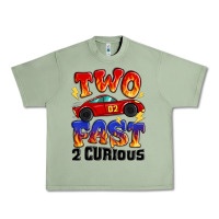 Oil Green two fast two curious boys birthday racing car Urban Heavy Tee - MaliasSmallBusiness