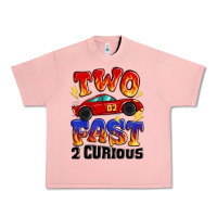 Salmon two fast two curious boys birthday racing car Urban Heavy Tee - MaliasSmallBusiness