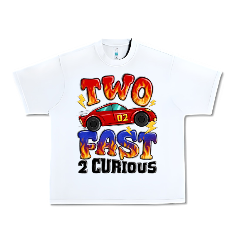 Two Fast Two Curious Boys Birthday Racing Car Urban Heavy Tee by MaliasSmallBusiness | Teevron