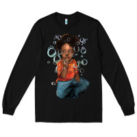 Black afro black boy Long Sleeve Tee - NancyCooperArtShop