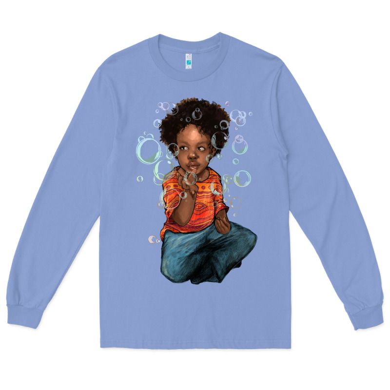 Afro Black Boy Long Sleeve Tee by NancyCooperArtShop | Teevron