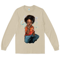 Mushroom afro black boy Long Sleeve Tee - NancyCooperArtShop
