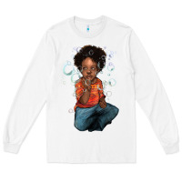 White afro black boy Long Sleeve Tee - NancyCooperArtShop