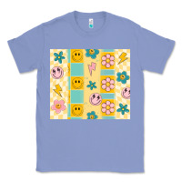 Colony Blue retro daisy Classic Tee - MaliasSmallBusiness