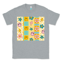 Heather Grey retro daisy Classic Tee - MaliasSmallBusiness