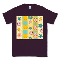 Plum retro daisy Classic Tee - MaliasSmallBusiness