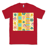 Red retro daisy Classic Tee - MaliasSmallBusiness