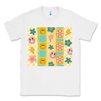 White retro daisy Classic Tee - MaliasSmallBusiness