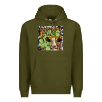 Army Green cactus hereford coaster Premium Hoodie - JahusDesignShop