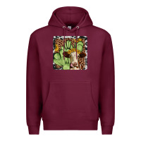 Burgundy cactus hereford coaster Premium Hoodie - JahusDesignShop