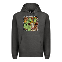 Charcoal Heather cactus hereford coaster Premium Hoodie - JahusDesignShop