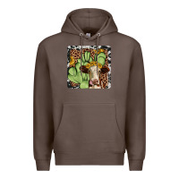 Coffee cactus hereford coaster Premium Hoodie - JahusDesignShop