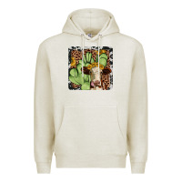 Oatmeal Heather cactus hereford coaster Premium Hoodie - JahusDesignShop