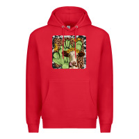 Red cactus hereford coaster Premium Hoodie - JahusDesignShop