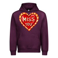 Mauve Wine valentine's day hearts 6 Urban Hoodie - FaDigitalArtStudio