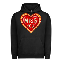 Pigment Black valentine's day hearts 6 Urban Hoodie - FaDigitalArtStudio