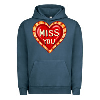 Pigment Midnight Navy valentine's day hearts 6 Urban Hoodie - FaDigitalArtStudio