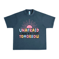 Midnight Navy unafraid i know who holds tomorrow Urban Heavy Tee - MaliasSmallBusiness