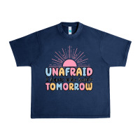 Navy unafraid i know who holds tomorrow Urban Heavy Tee - MaliasSmallBusiness