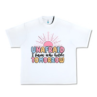 White unafraid i know who holds tomorrow Urban Heavy Tee - MaliasSmallBusiness