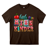 Chocolate Brown little miss kinder Heavy Core Tee - AdoDesignShop