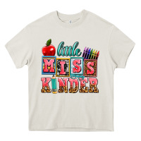 Cream little miss kinder Heavy Core Tee - AdoDesignShop