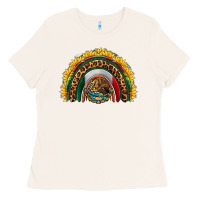 Bone mexico sunflower rainbow Ladies Tee - HRA Design Shop