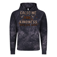 Cloud Black caffeine & kindness Vintage Hoodie - MaliasSmallBusiness