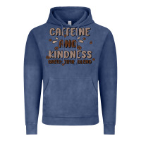 Vintage Denim caffeine & kindness Vintage Hoodie - MaliasSmallBusiness
