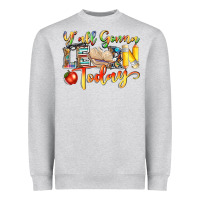 Heather Grey yall gonna learn today Heavyweight Sweatshirt - NancyCooperArtShop