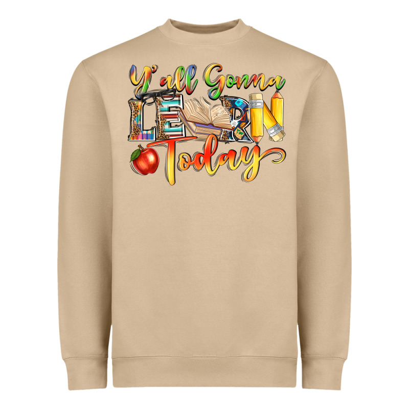 Yall Gonna Learn Today Heavyweight Sweatshirt by NancyCooperArtShop | Teevron
