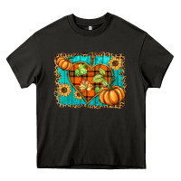 Asphalt fall pumpkins and sunflowers heart Heavy Core Tee - BarkalooDesign