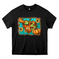 Black fall pumpkins and sunflowers heart Heavy Core Tee - BarkalooDesign