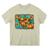 Mossy fall pumpkins and sunflowers heart Heavy Core Tee - BarkalooDesign