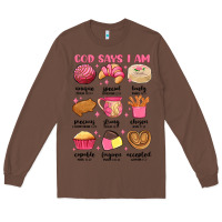 Chestnut god says i am mexican pan dulce Long Sleeve Tee - MaliasSmallBusiness