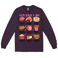 Plum god says i am mexican pan dulce Long Sleeve Tee - MaliasSmallBusiness