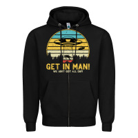 Black UFO Vintage Retro Alien Outerspace Spaceship Zipper Hoodie - Bettercallsaul