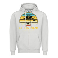 Dove Grey UFO Vintage Retro Alien Outerspace Spaceship Zipper Hoodie - Bettercallsaul
