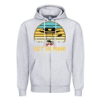 Heather Grey UFO Vintage Retro Alien Outerspace Spaceship Zipper Hoodie - Bettercallsaul