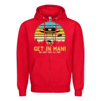 Red UFO Vintage Retro Alien Outerspace Spaceship Zipper Hoodie - Bettercallsaul