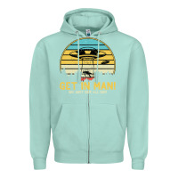 Seafoam UFO Vintage Retro Alien Outerspace Spaceship Zipper Hoodie - Bettercallsaul