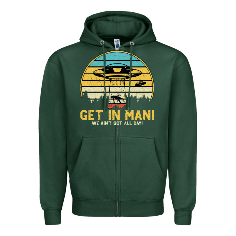 Ufo Vintage Retro Alien Outerspace Spaceship Zipper Hoodie by Bettercallsaul | Teevron