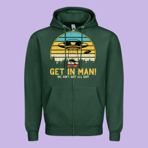 Ufo Vintage Retro Alien Outerspace Spaceship Zipper Hoodie Designed By Bettercallsaul