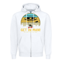 White UFO Vintage Retro Alien Outerspace Spaceship Zipper Hoodie - Bettercallsaul